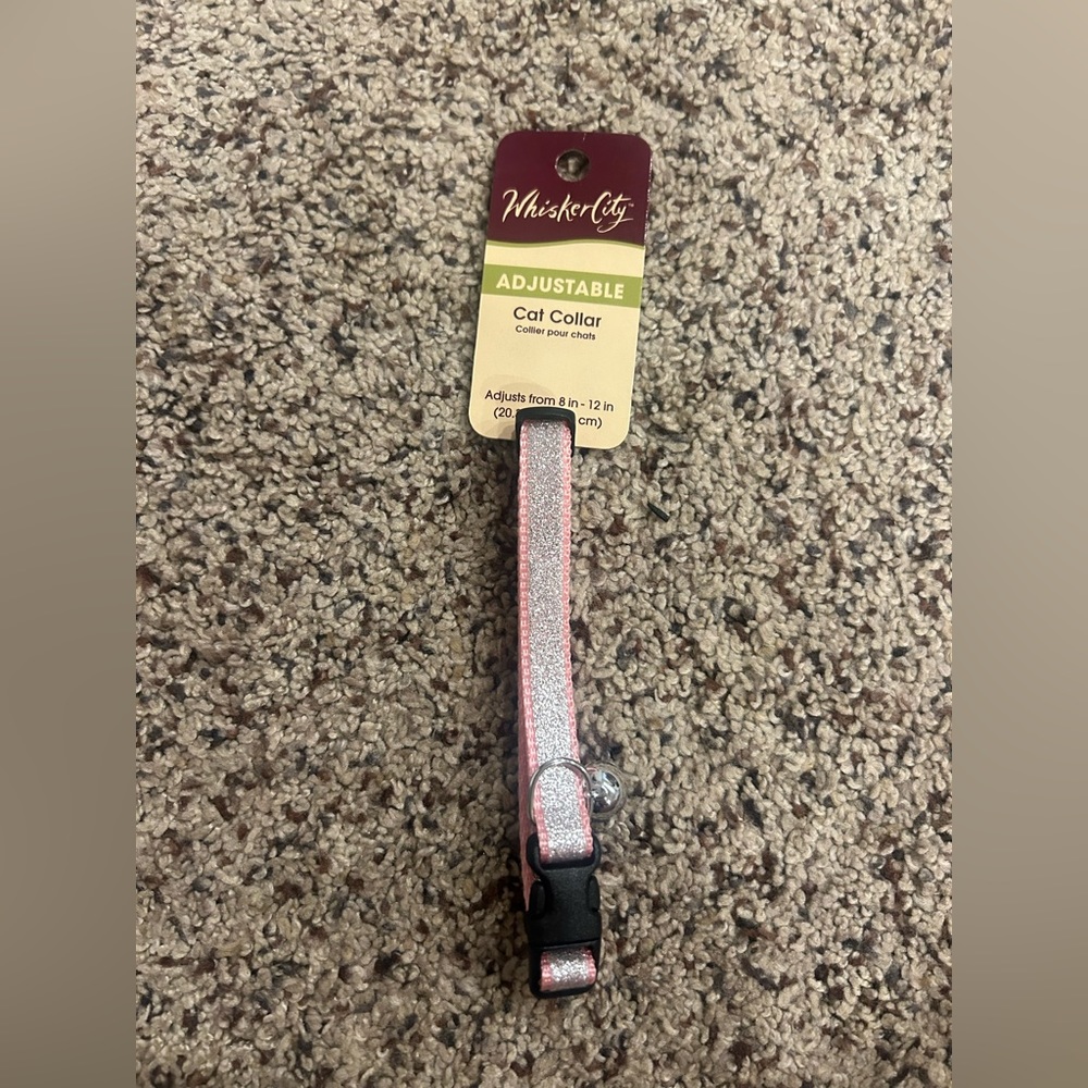 pink silver cat collar